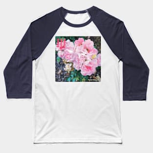 Pink Flower Power Baseball T-Shirt